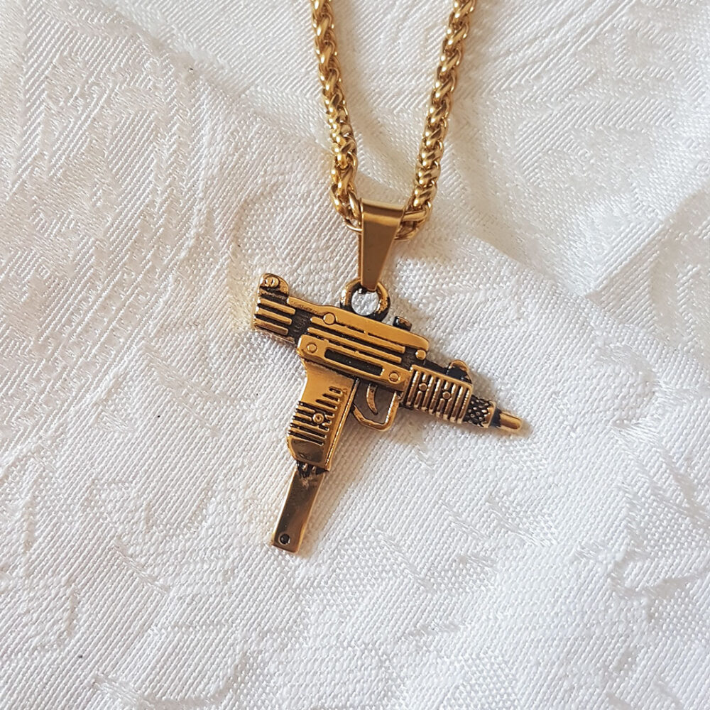 uzi-gun-necklace-gold
